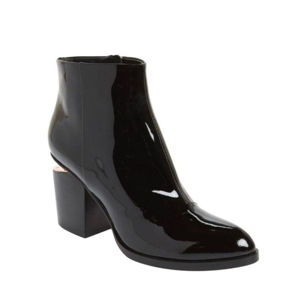 Alexander Wang Patent Leather Gabi Booties Black - Picture 2 of 13